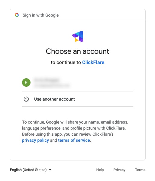 You’ll be redirected to the Google accounts page. Select the email address connected to your Google Ads account