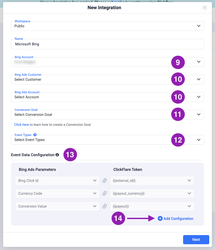Click on Add Configuration, if you want to add additional parameters to pass to FB. If you want to learn more on how to…