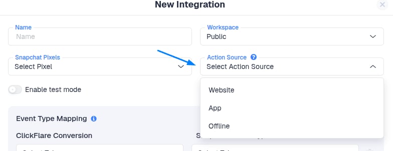 Define the Action Source. As per Snapchat's requirements, you need to define the action source of the events that will…