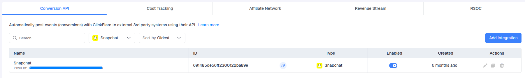 Once you have completed all the configurations, click on Save. You’ll see the new integration appear under the…