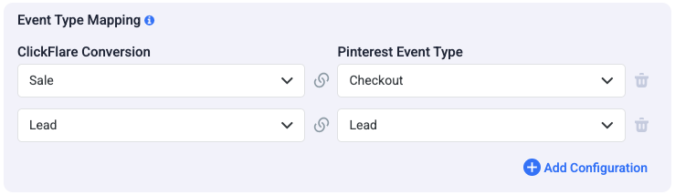 Only relevant ClickFlare events are mapped
