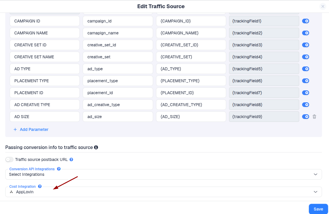 Important Note: When adding a Traffic Source, make sure to select the AppLovin cost integration you created. If the…