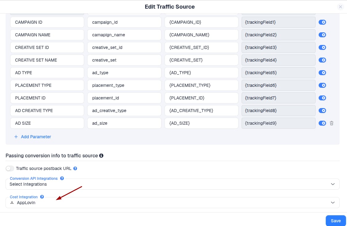 Important Note: When adding a Traffic Source, make sure to select the AppLovin cost integration you created. If the…