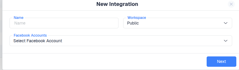 From the dropdown menu, select the Facebook Ads account you want to connect
