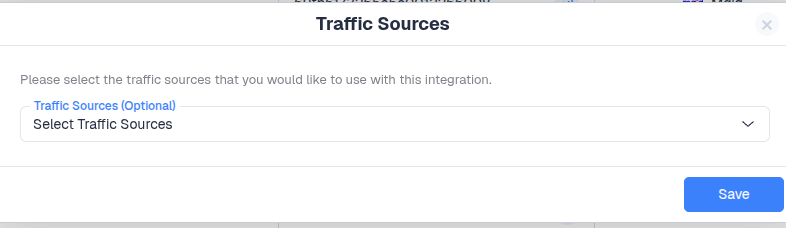 Optional Step - Specify the traffic source configurations you want to assign this cost integration to