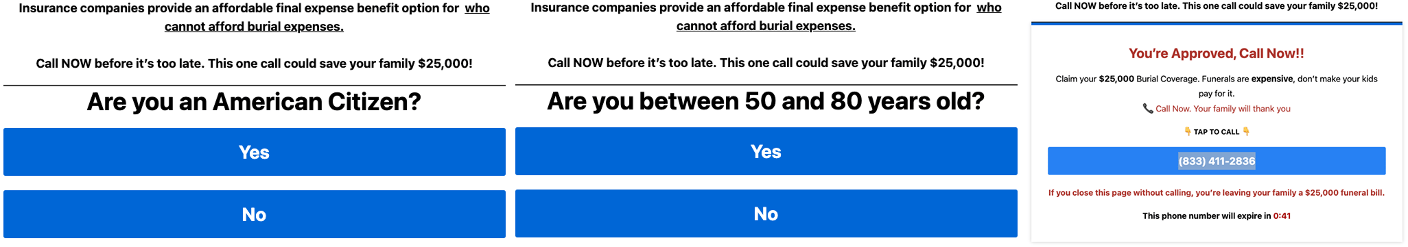 When to use: You want to show the phone number only to users who reach a certain step (e.g., after answering a quiz…