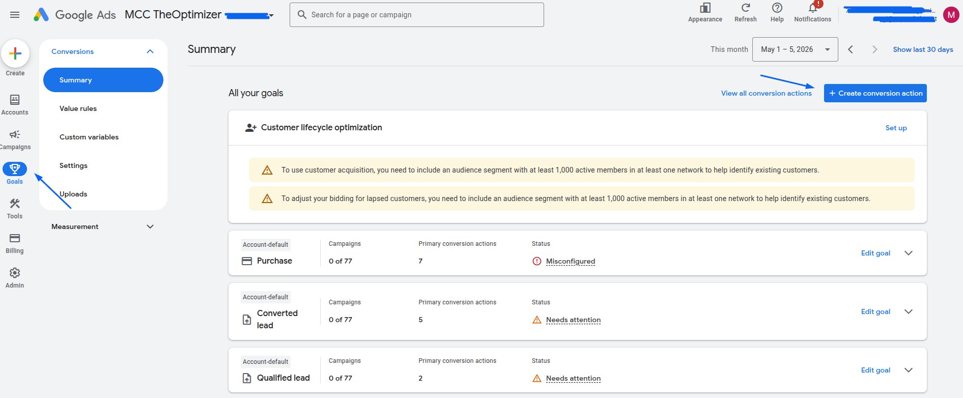 Here is where you can create your dedicated Google Ads conversion tag and import conversions. In case you have any…