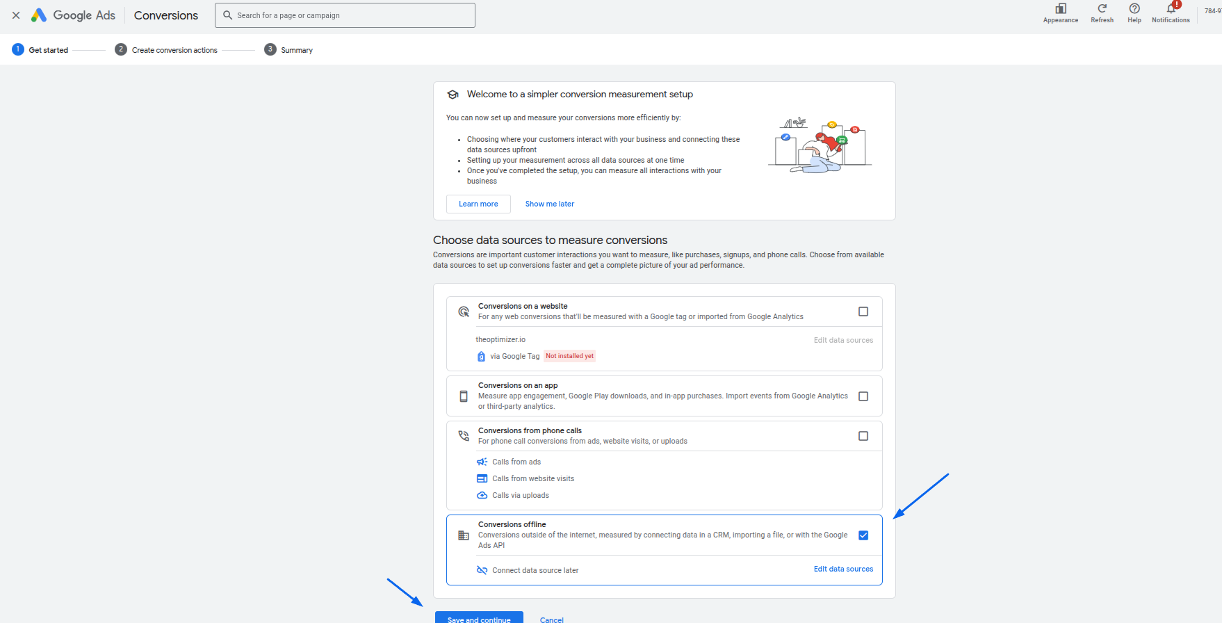 For this guide, we are importing conversions from ClickFlare through an API
