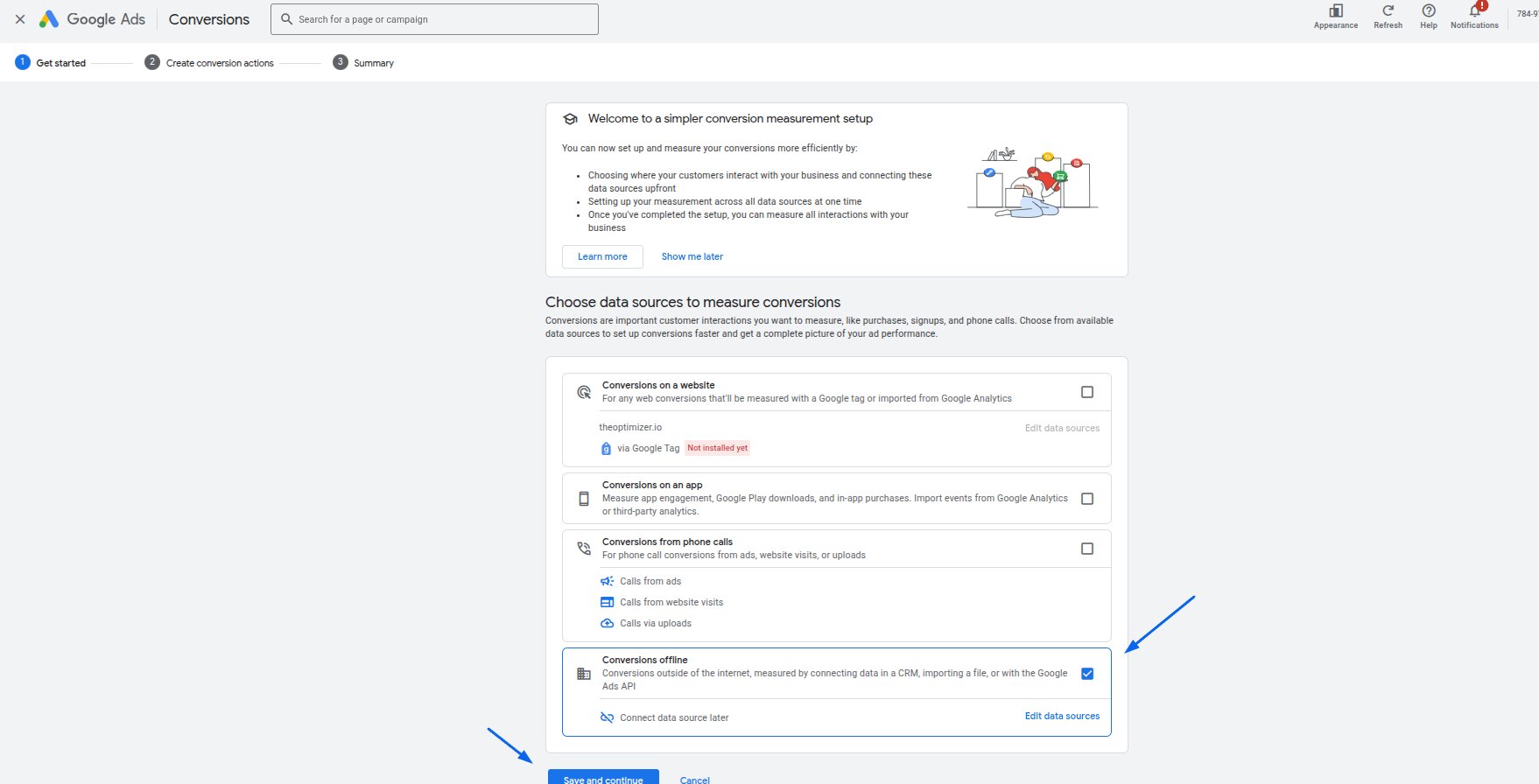 For this guide, we are importing conversions from ClickFlare through an API
