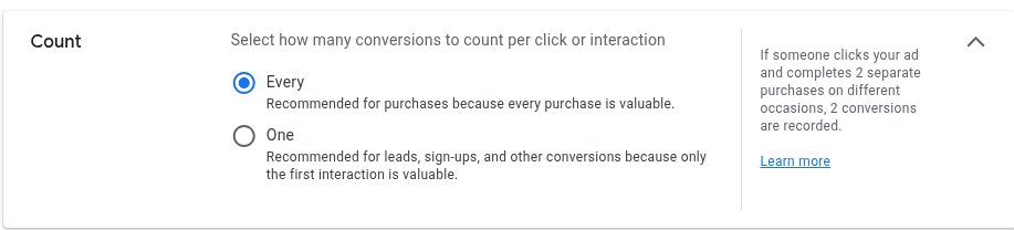 Next, you will need to decide how you want to count conversions in Google Ads. Our tip here is that if you're capturing…