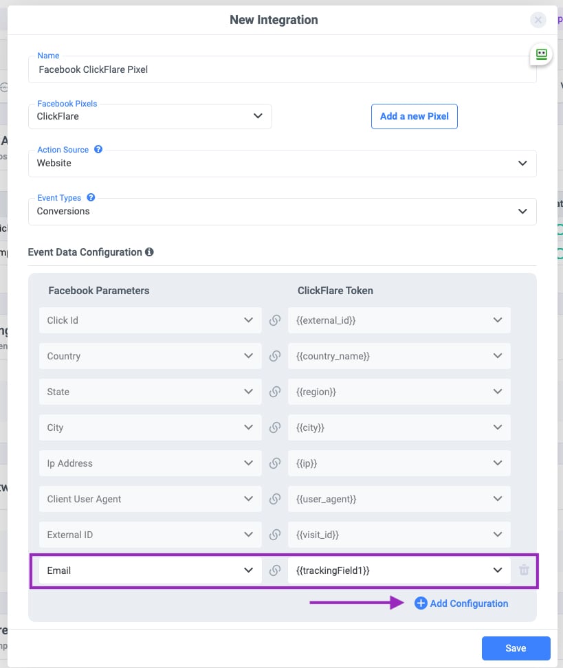 In the Event Data Configuration section, during integration, alongside the required parameters, you have the…