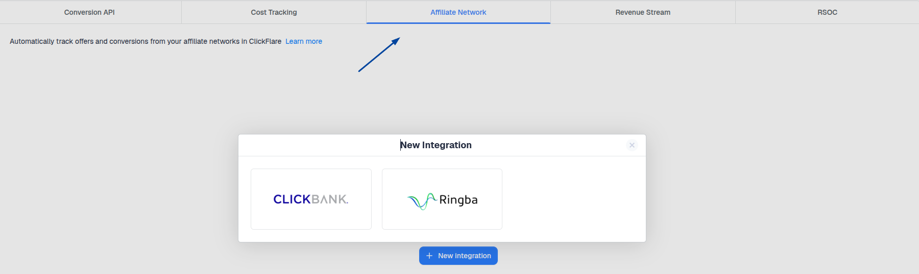 Sync conversion data from affiliate platforms