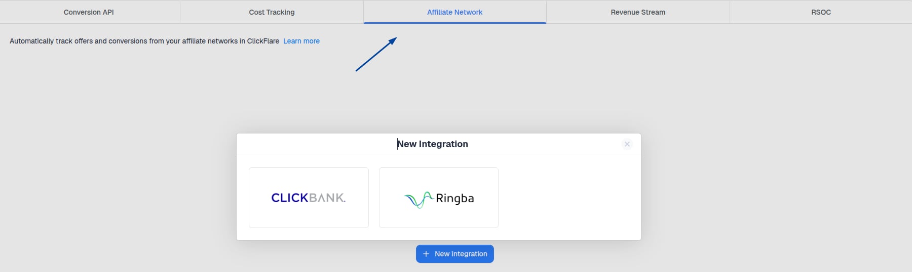 Sync conversion data from affiliate platforms