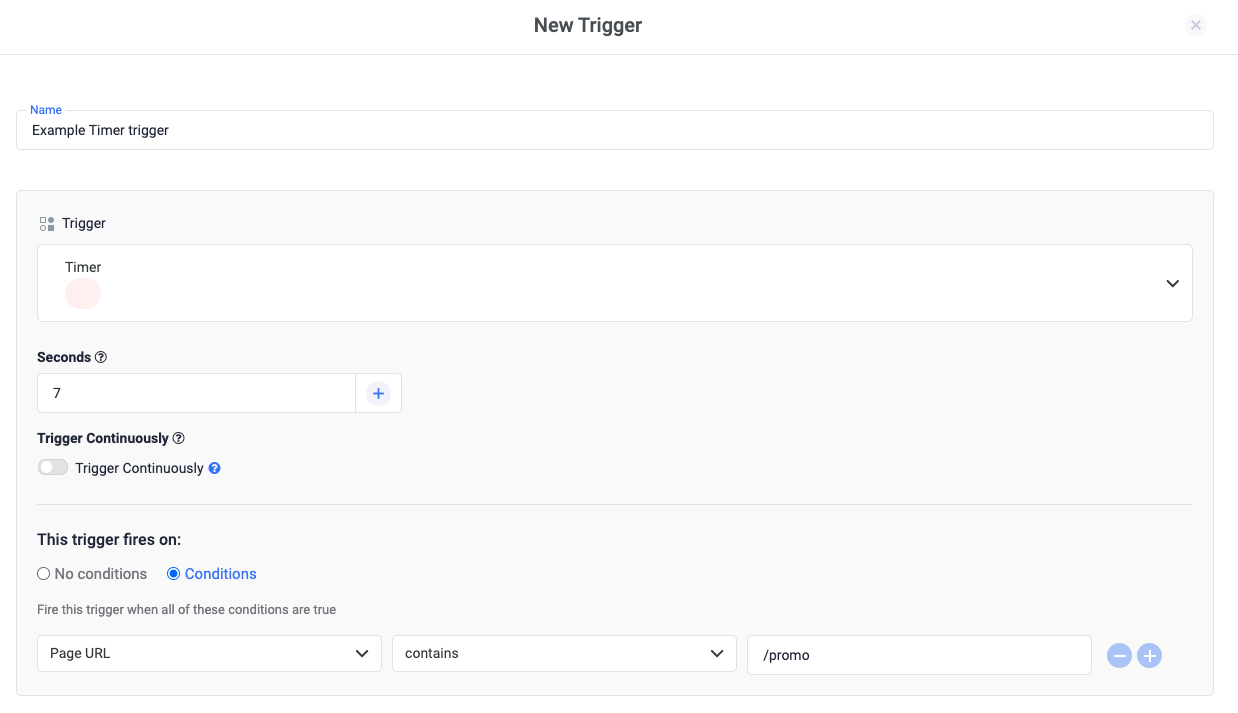 Save the trigger and publish the container