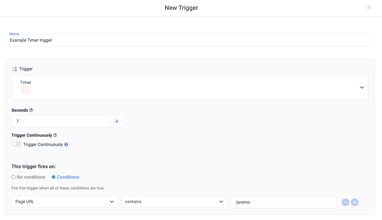 Save the trigger and publish the container