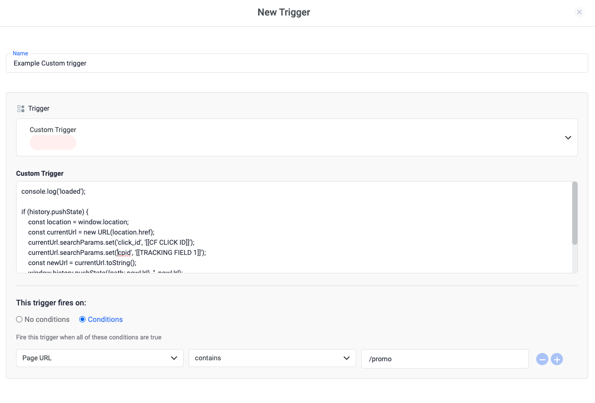 Save the trigger and publish the container