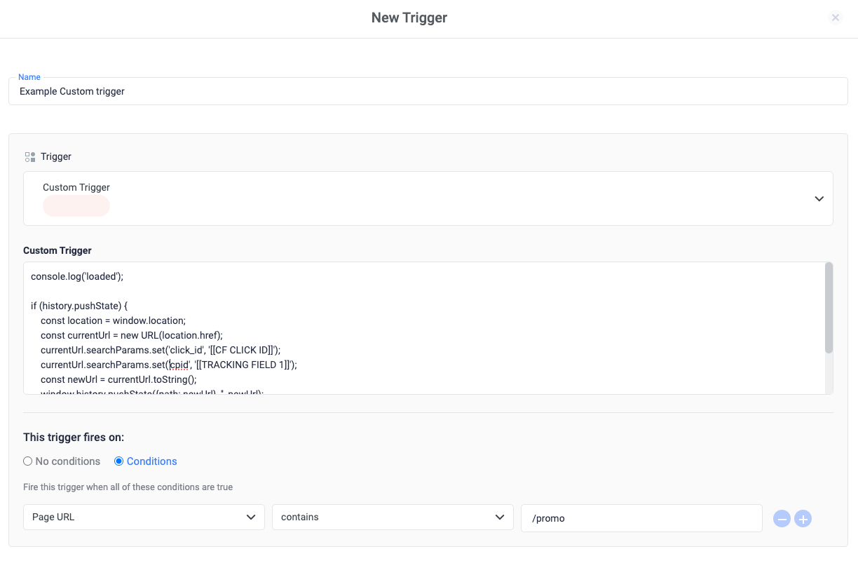 Save the trigger and publish the container