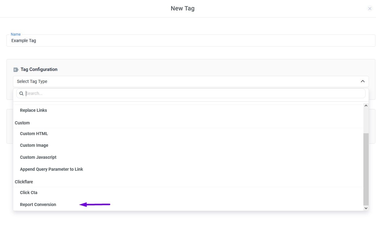 Create a Tag: Proceed to the "Tags" section and create a new tag. Choose the option "Report Conversion with Variables"…