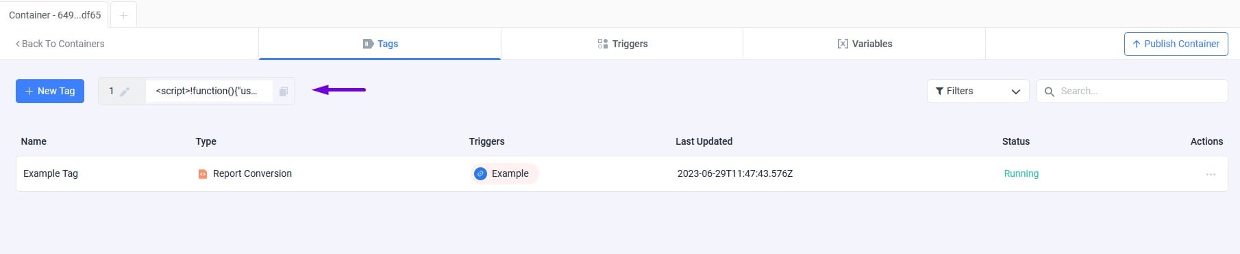 Integrate Tag: Once you have completed the initial tag setup, you will need to integrate it into the script of your…