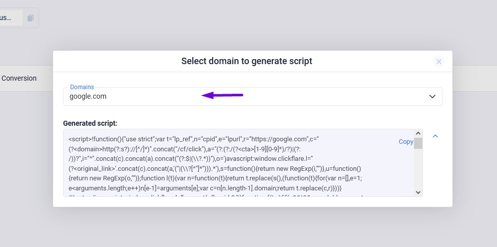 Select Domain to Generate Script: Lastly, remember to select your custom domain or the shared one to generate the…