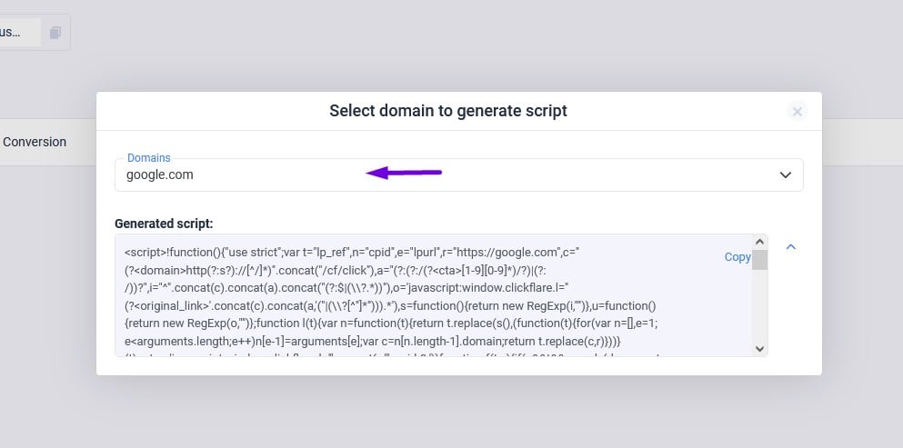 Select Domain to Generate Script: Lastly, remember to select your custom domain or the shared one to generate the…