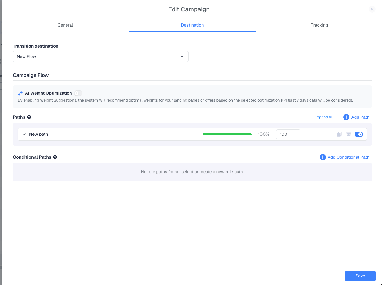 Inside your ClickFlare account, go to Campaigns, select the campaign you want to optimize, and click Edit. Navigate to…