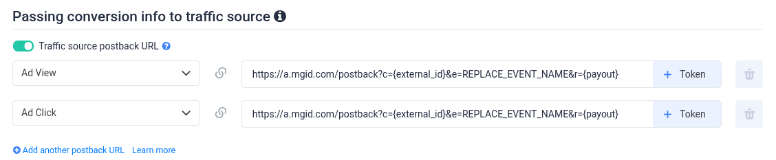 This way, all other events will continue to be sent via the standard postback for all campaigns that use the same…