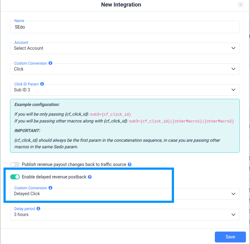 Select the custom conversion you just created