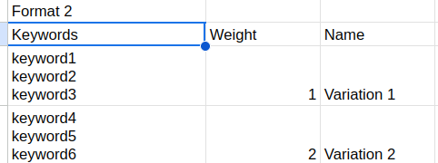 Export your existing variations to Excel or Google Sheets for easy offline editing (2)
