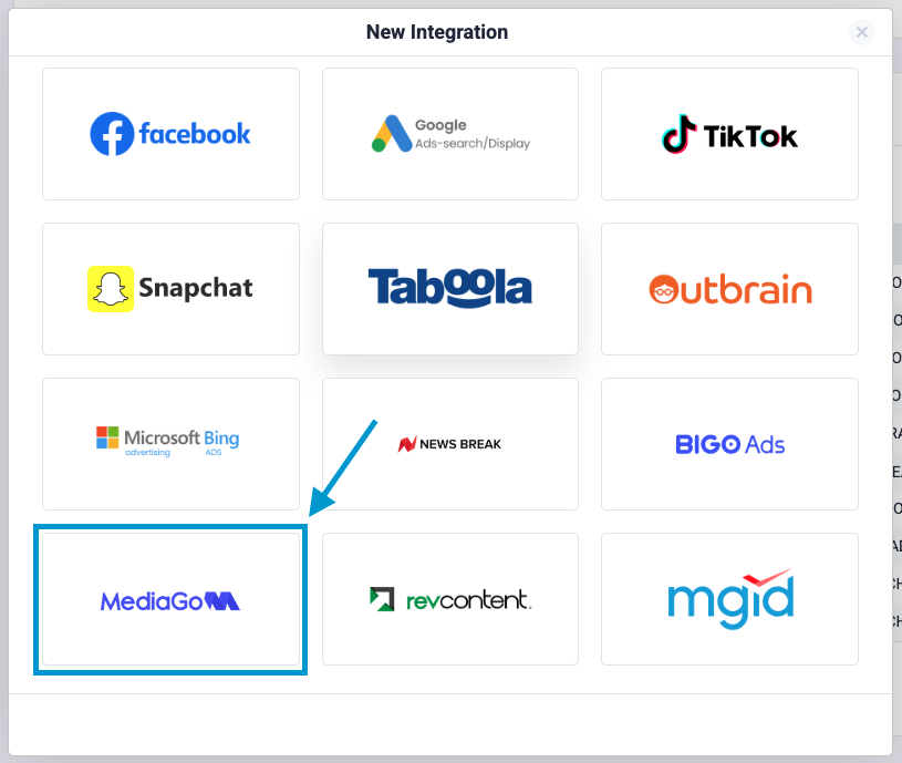 This will open the Mediago Setup Window