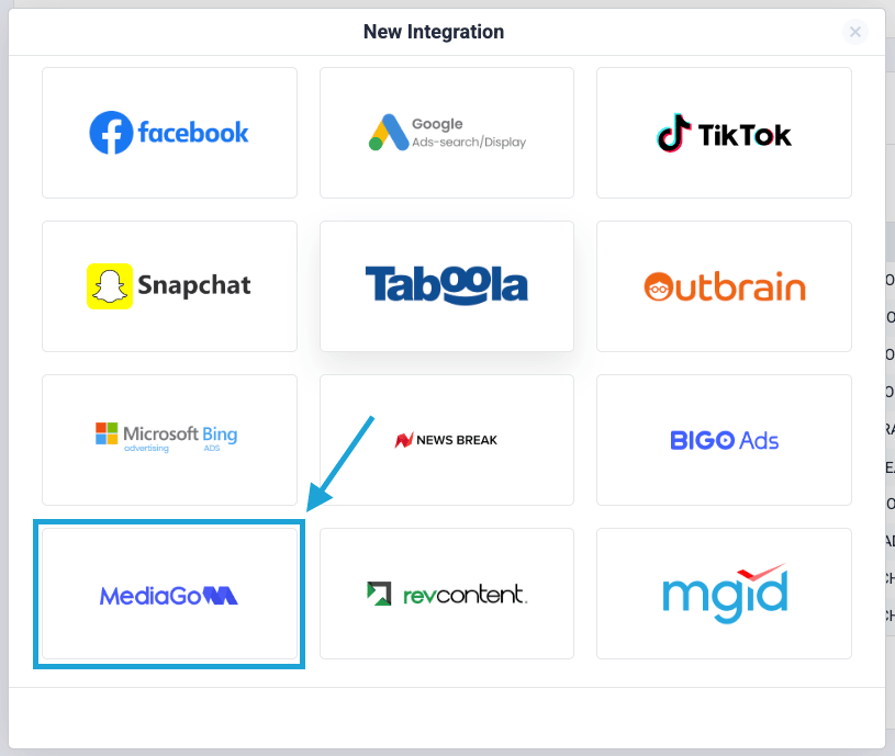 This will open the Mediago Setup Window