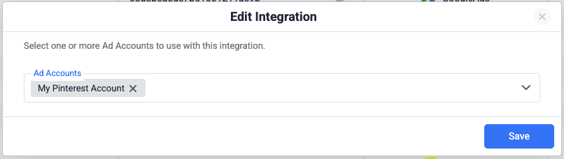 ClickFlare will automatically sync campaign spend for each selected ad account