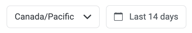 Step 3: Optionally, you can specify the timezone and time range for the report (found on your top-right)