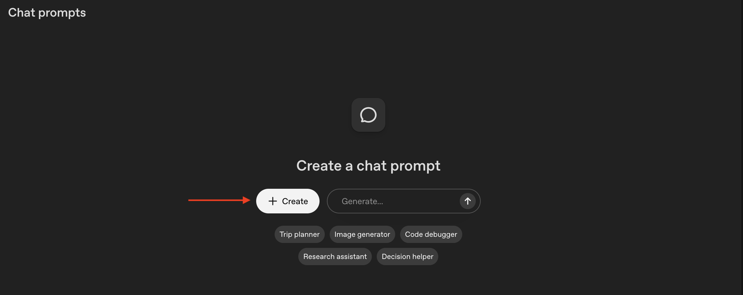 Go toplatform.openai.com/chat and start a new conversation