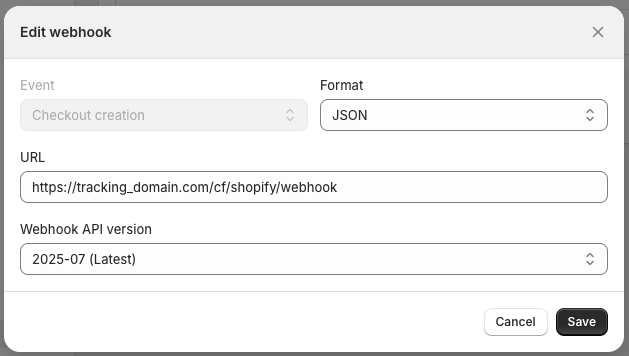 API Version: Use the latest (e.g., 2025-07)
