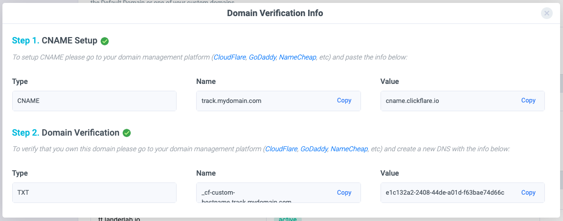 In the Domain Verification window, you’ll find all the necessary info you need to finish setting up your custom…