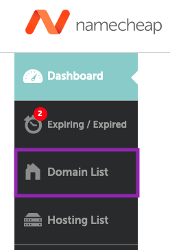 Log into your Namecheap account in a separate tab if you haven't logged in yet. Once you are in, click on Domain List…
