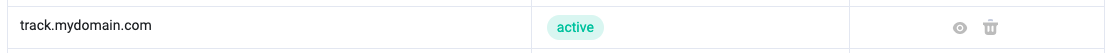 When you see a green active tag next to your domain name in ClickFlare, it means that your domain is ready