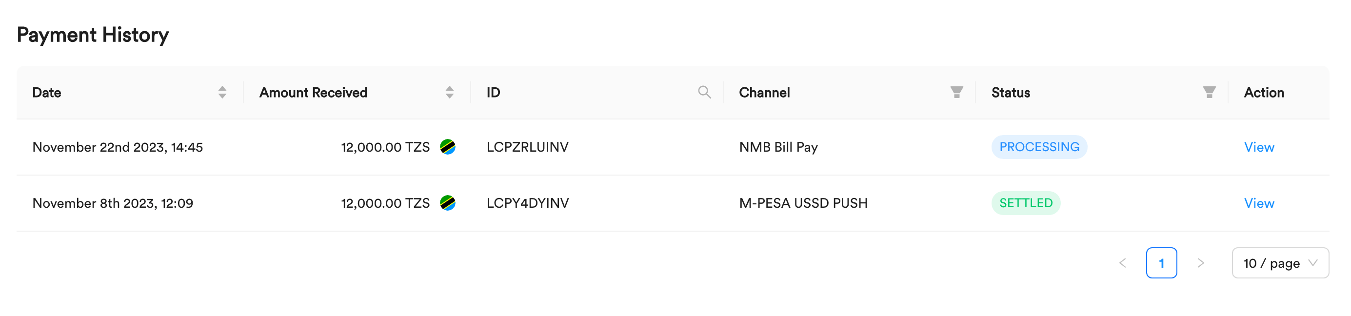 Merchant Dashboard screenshot