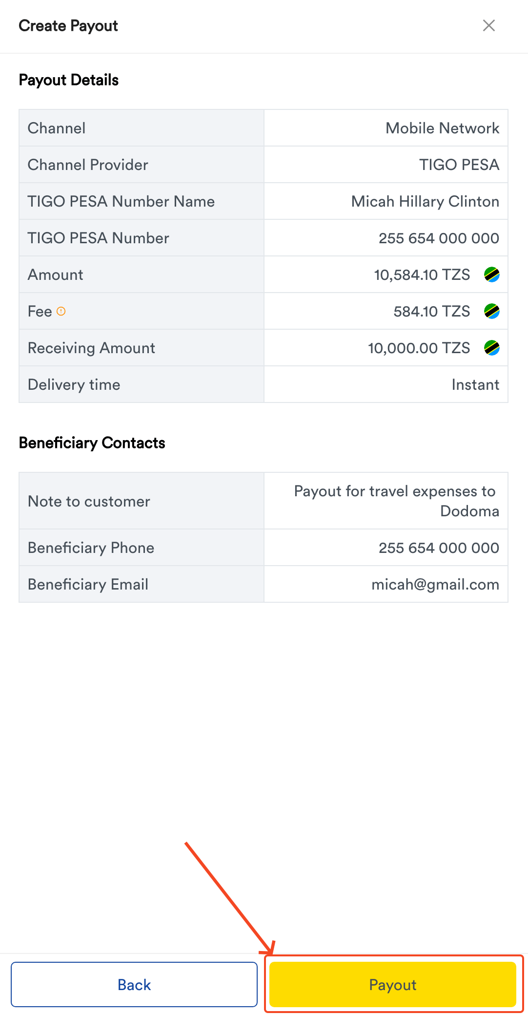 Merchant Dashboard screenshot