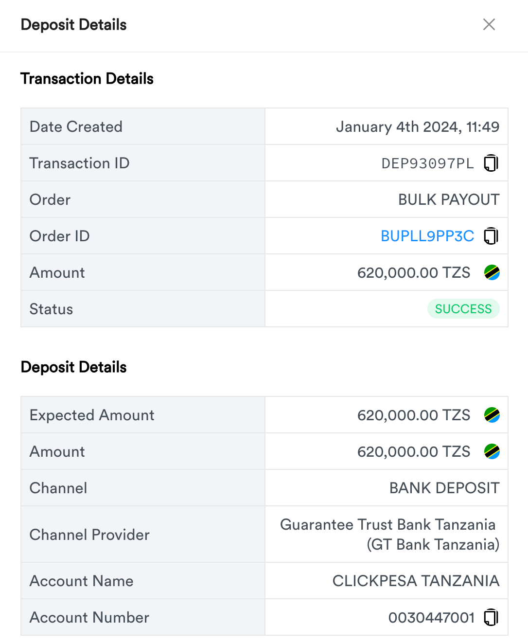 Merchant Dashboard screenshot