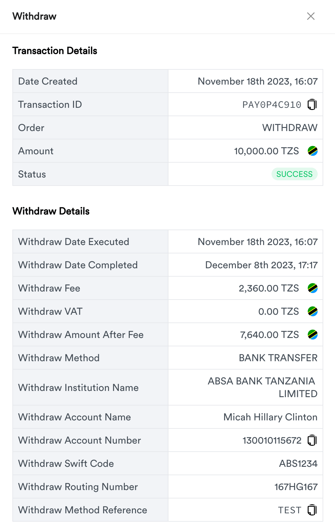 Merchant Dashboard screenshot