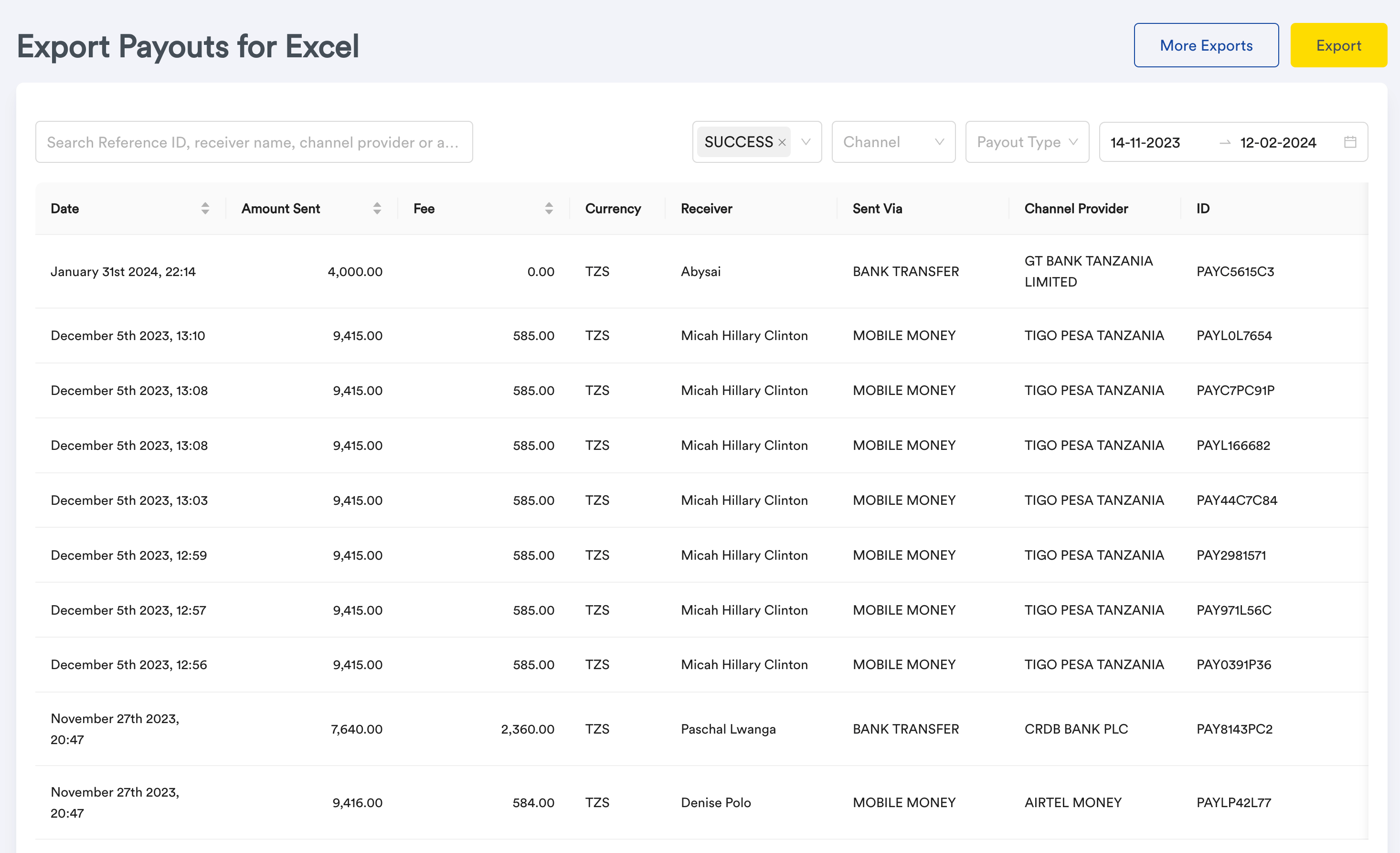 Merchant Dashboard screenshot