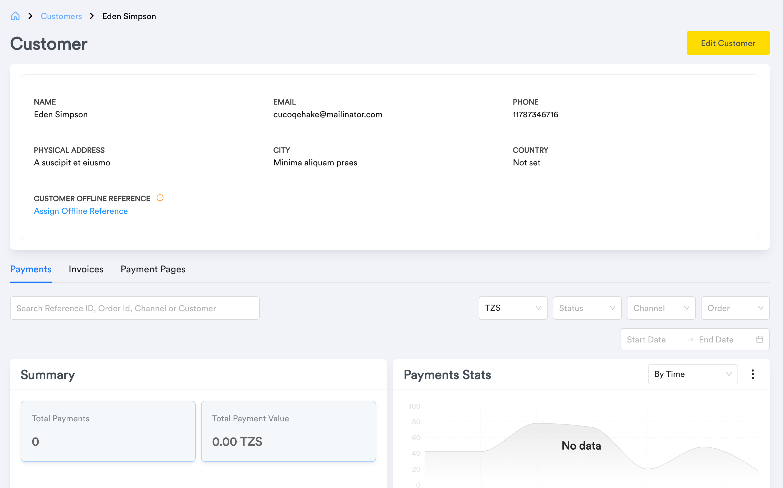 Merchant Dashboard screenshot