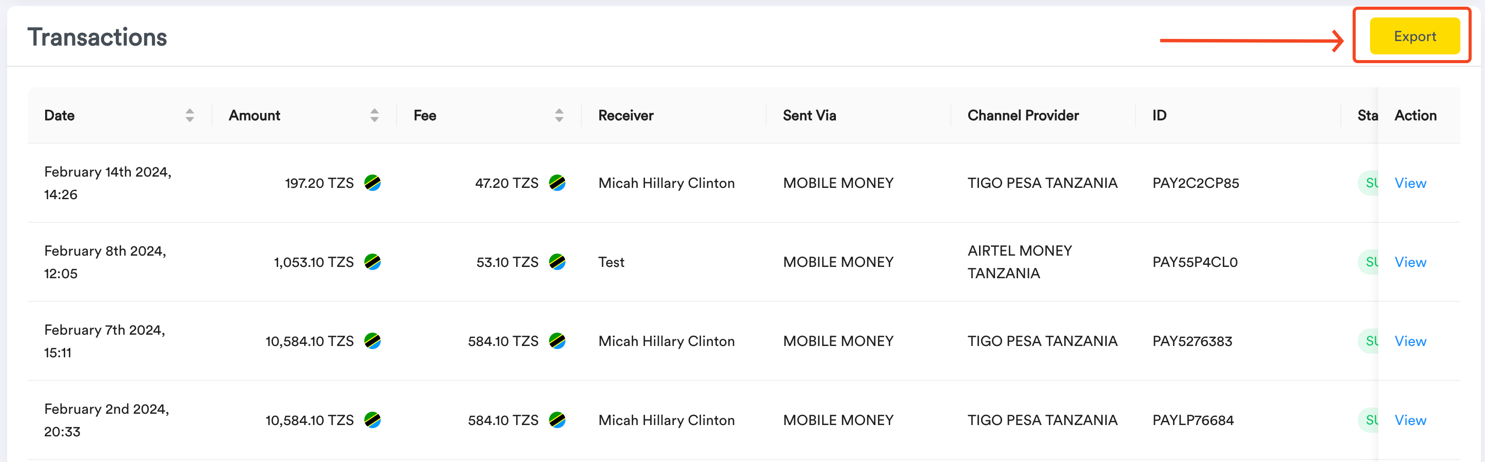 Merchant Dashboard screenshot
