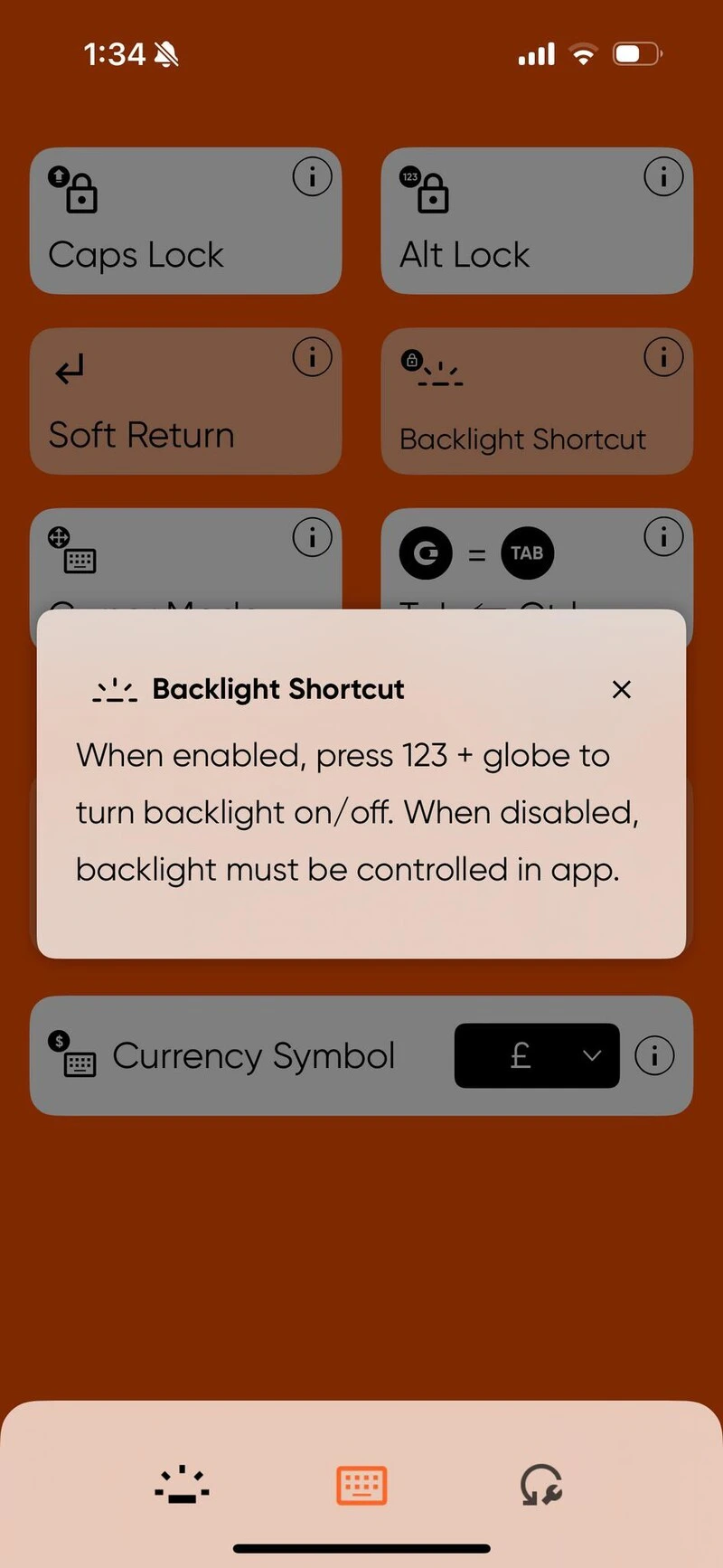 Backlight Shortcut
