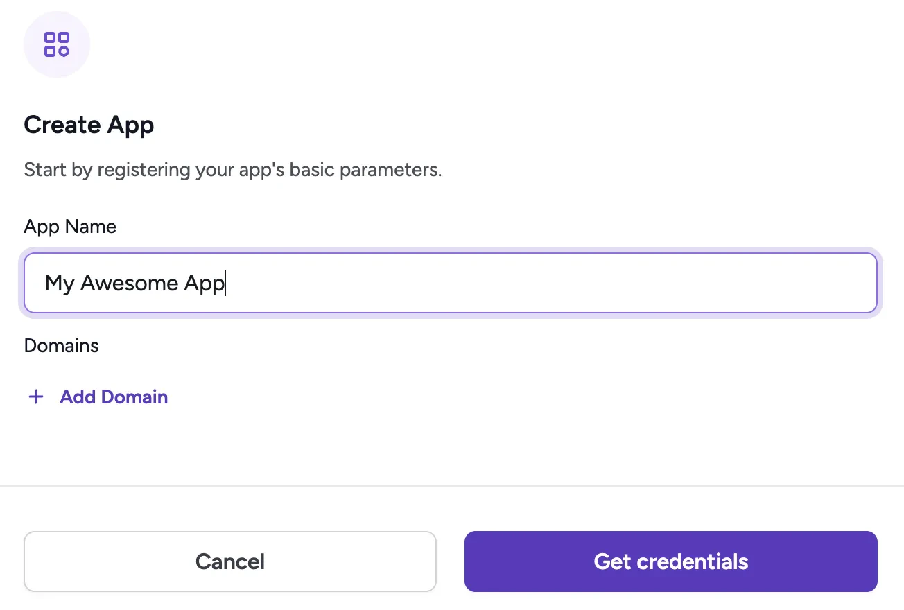 Integrations page showing the form to add a new ClickTerm app