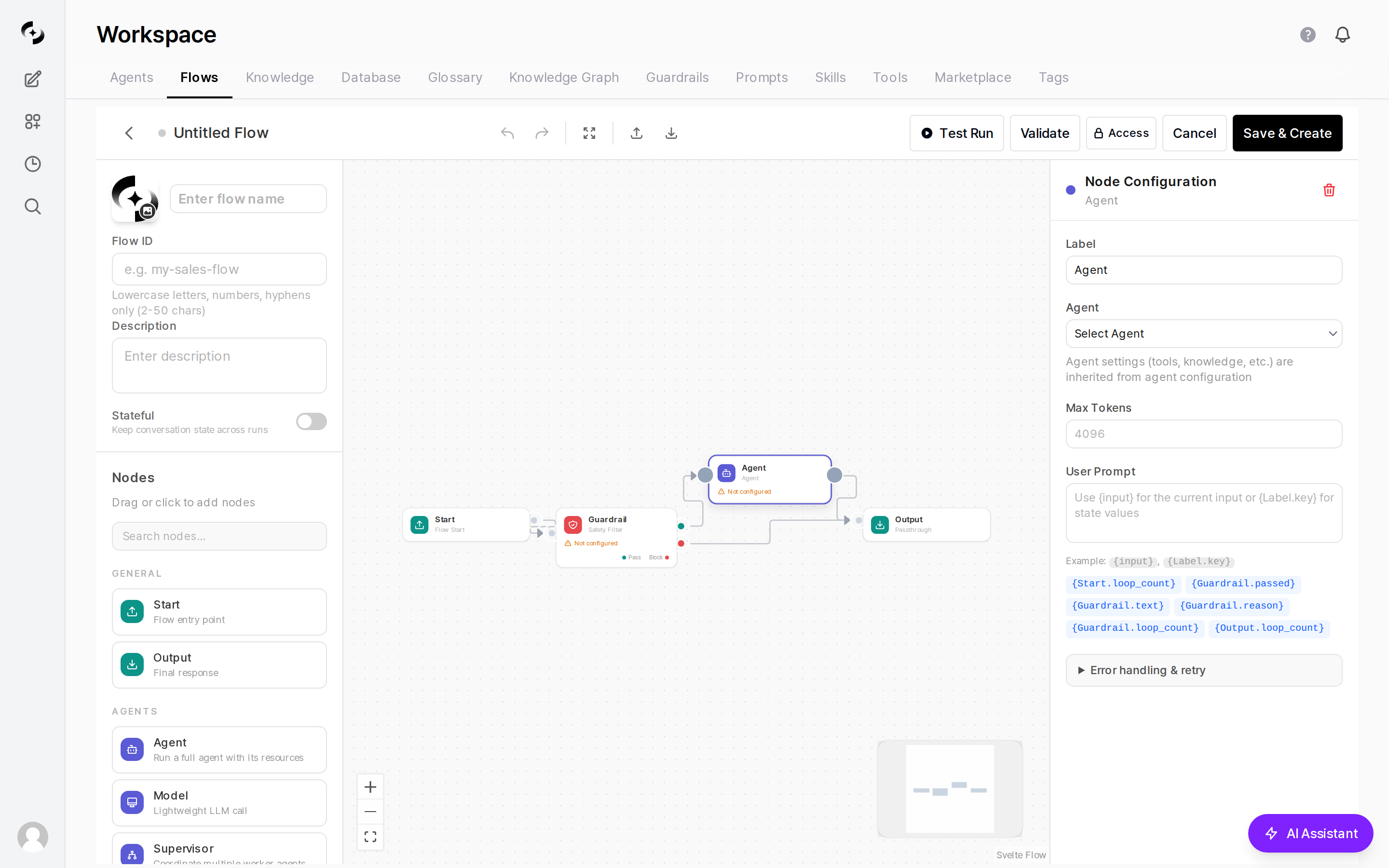 Node settings panel 1