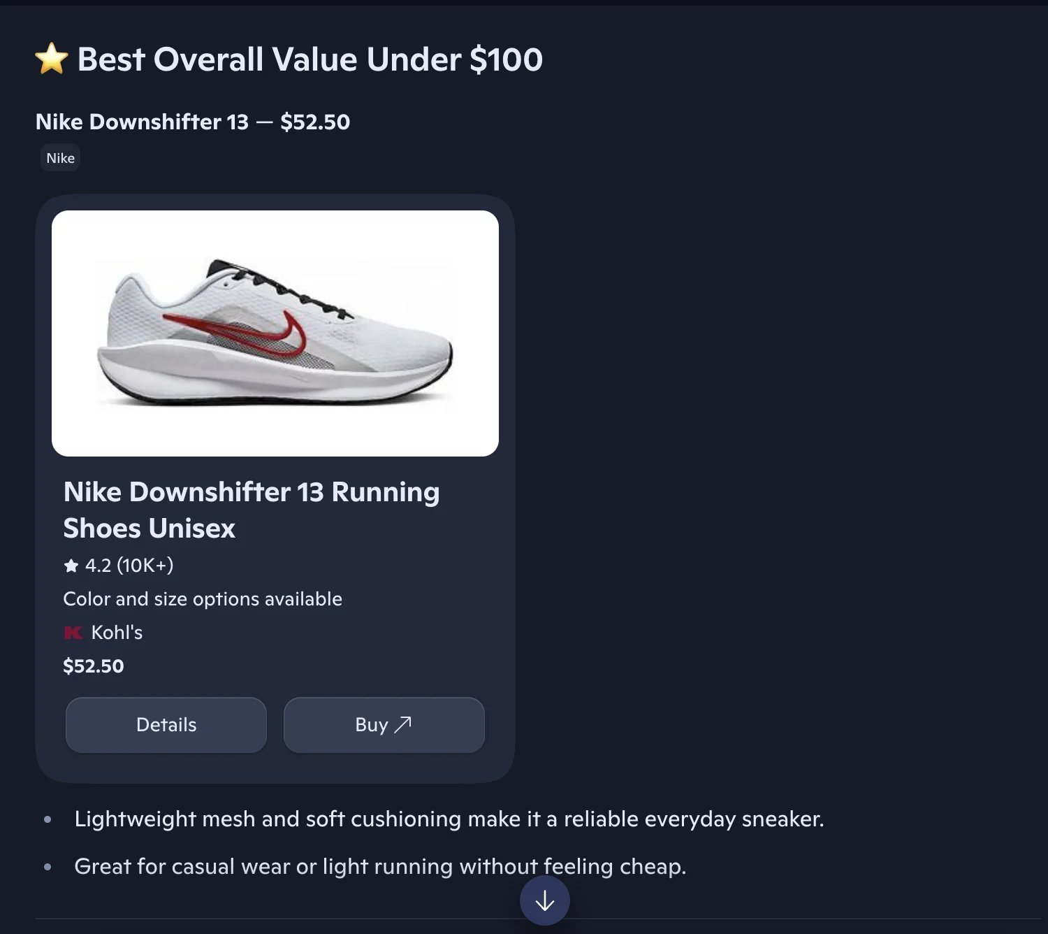 Shopping cards in Copilot