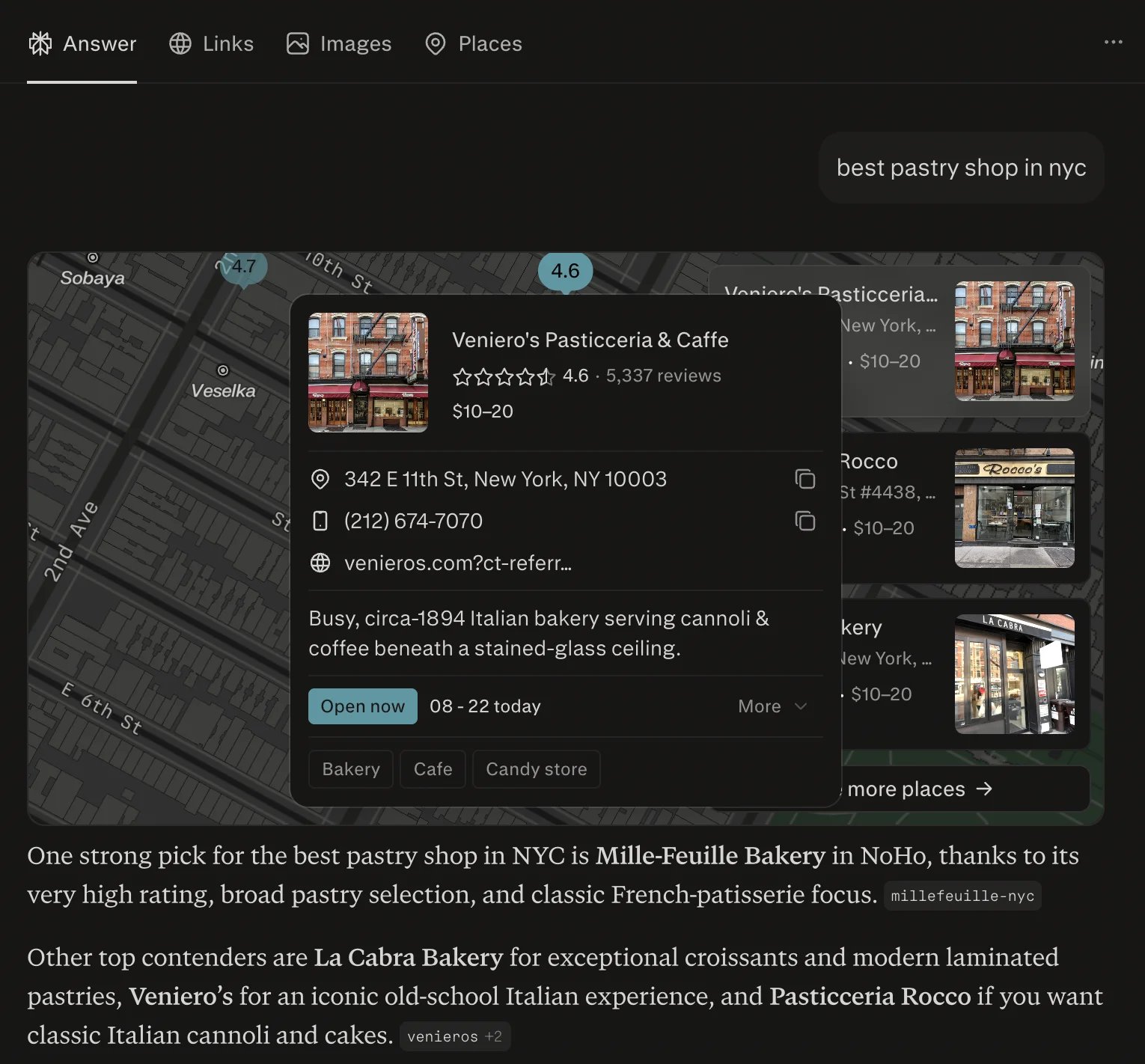 Location data in Perplexity